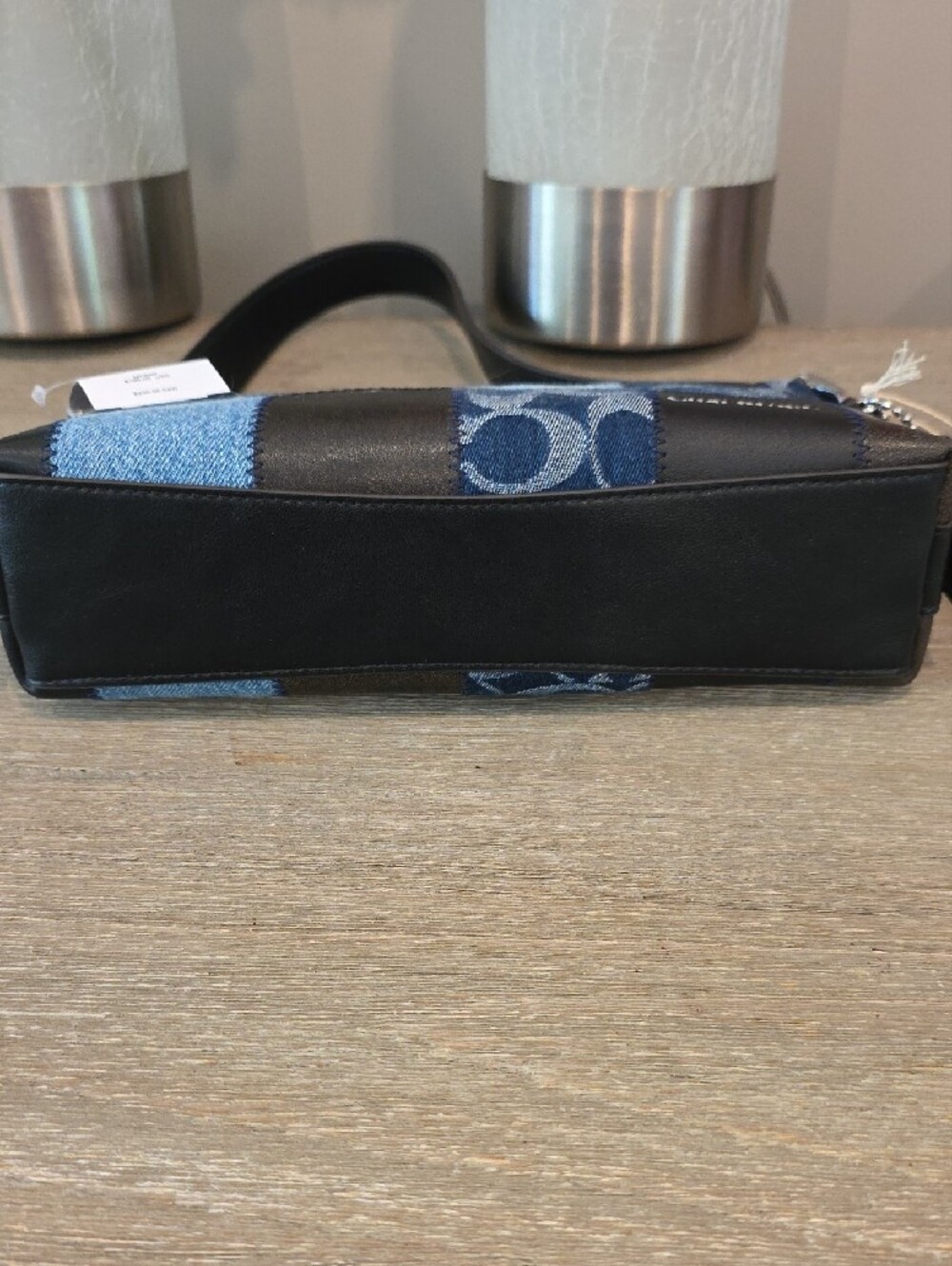 Coach Coachtopia Patchwork Denim & Black Leather Slouchy Shoulder Bag - Picture 4 of 11